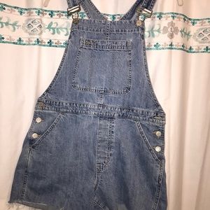 Jean short overalls